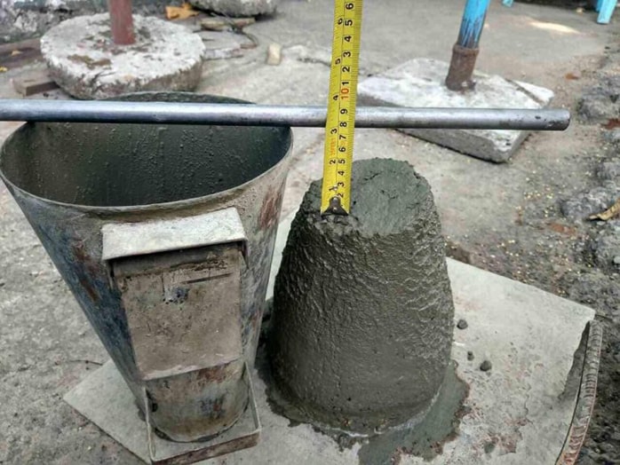 Cách kiểm tra độ sụt của bê tông tại công trình - Ảnh 3