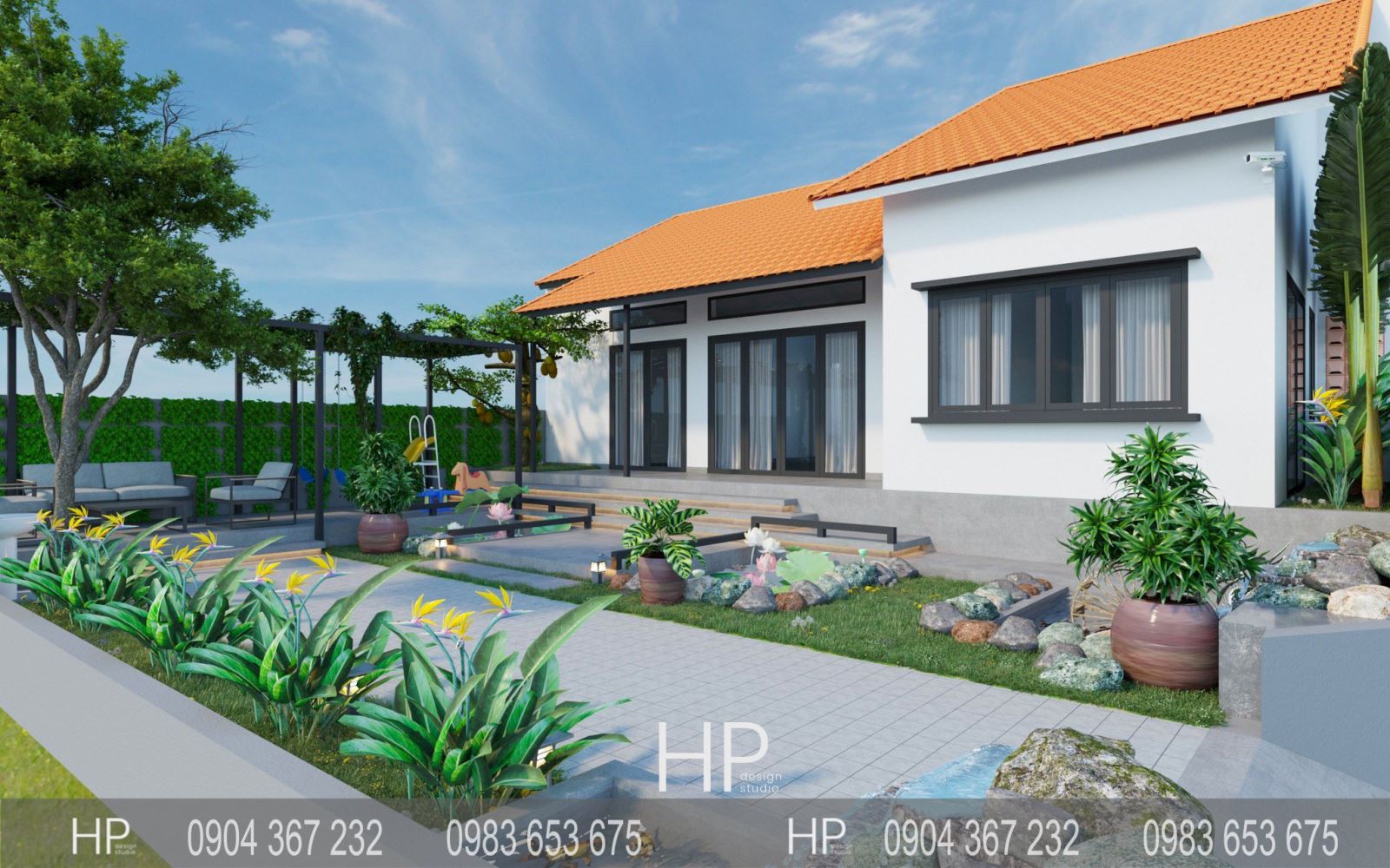 Cơn sốt thiết kế biệt thự 1 tầng mái Thái tại Hải Phòng