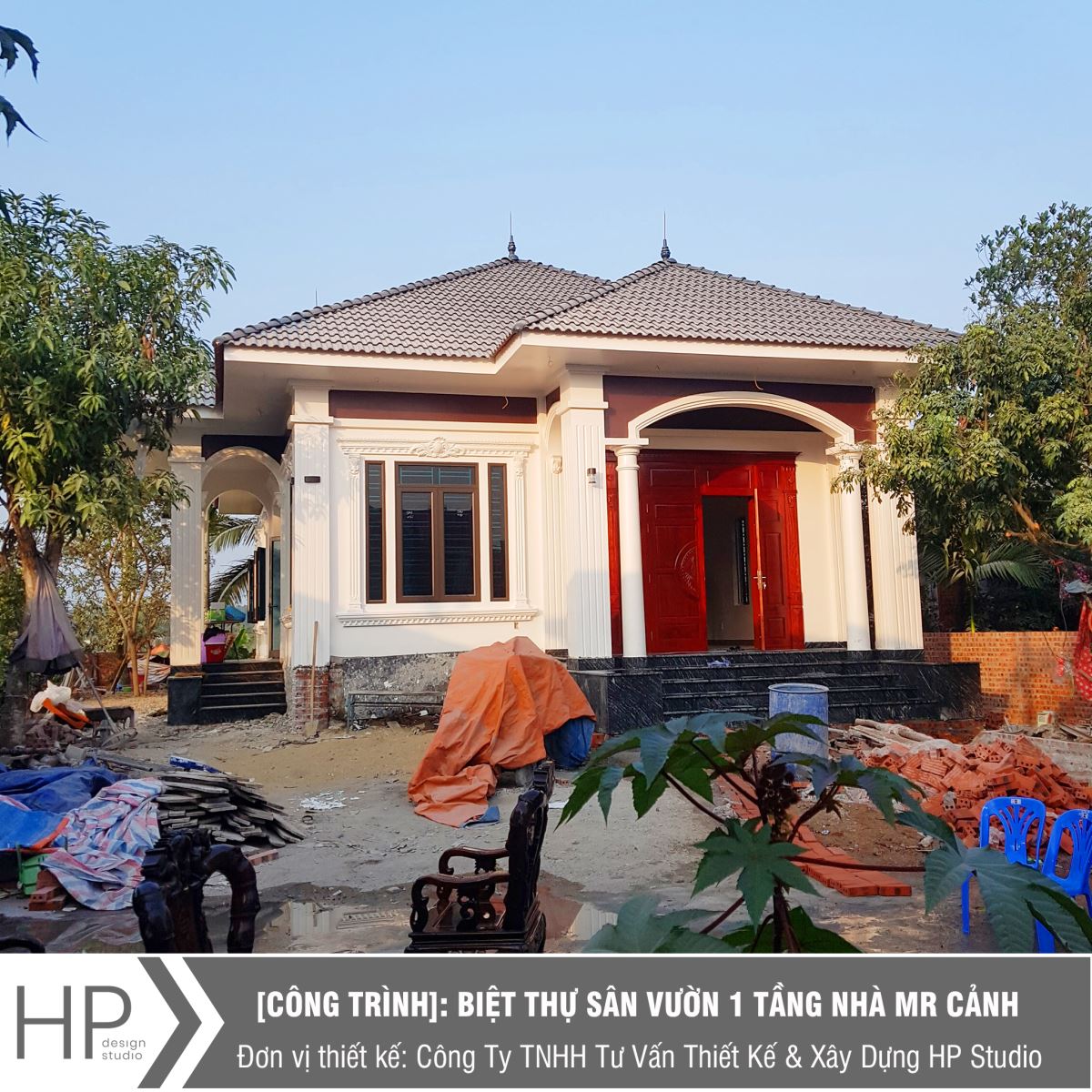 Thiết kế biệt thự sân vườn 1 tầng nhà Mr Cảnh - Ảnh 3